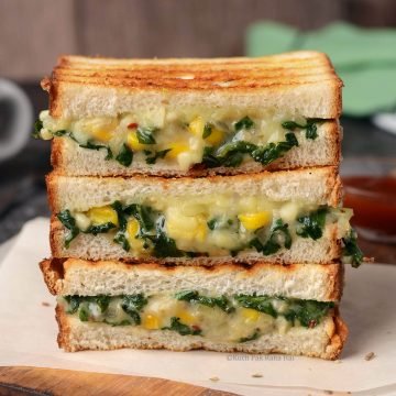 Corn Spinach Sandwich